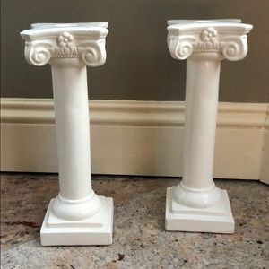 Column candle holders (set of 2)